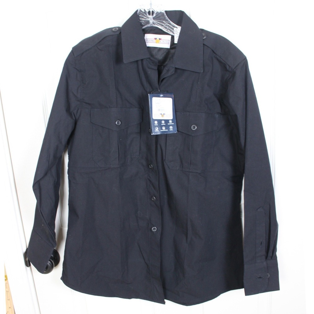 Flying Cross CrossFX Elite Black Tactical Uniform Shirt FX6120W 38 REG NWT